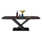 Metal Modern Rectangular Dining Table Sintered Stone Table for Dining Room Clearhalo ' dining_table' 'Dining Tables & Seating' 'Dining Tables' 'Furniture' 'furniture_dining_table' 'Kitchen & Dining Furniture' 'kitchen&dining_furn' 'kitchen' 'kitchen_dining_table' 1200x1200_7f4c6115-2eb6-4d43-b500-5e7393419e58