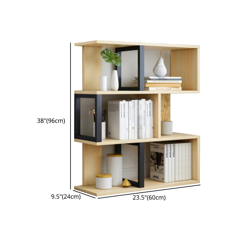Wood Standard Bookcase Contemporary Style Open Back Bookshelf for Home Office Clearhalo 'Bookcases' 'Furniture' 'furniture_bookcases' 'Office Furniture' 1200x1200_7f4cf6fb-9ac8-4fb2-9334-0d55611a39bf