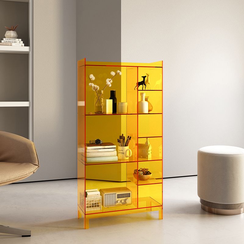 Scandinavian Acrylic Standard Bookshelf Closed Back Bookshelf,23.6"L x 9.84"W x 47.2"H Clearhalo 'Bookcases' 'furn' 'furn_bookcases' 'Furniture' 'furniture_bookcases' 'kitchen' 'kitchen_bookcases' 'Living Room Furniture' 'Office Furniture' 1200x1200_7f507255-4e92-4cab-96b0-7b263bdde06d