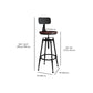 Metal Adjustable Height Bar Stool Armless Round Upholstered Bar Stool Clearhalo 'Bar Furniture' 'Bar Stools' 'bar_stools' 'furn' 'furn_bar_stools' 'Furniture' 'Kitchen & Dining Furniture' 1200x1200_7f510375-2ae2-4b81-aaac-a4b6f6ac9675
