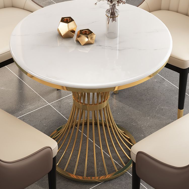 Scandinavian Sintered Stone Dining Sets with Round Table and Metal Base Dining Furniture Set Clearhalo 'Dining Room Sets' 'Dining Tables & Seating' 'dining_room_set' 'furn' 'furn_dining_room_set' 'Furniture' 'furniture_dining_room_set' 'Kitchen & Dining Furniture' 'kitchen&dining_furn' 'kitchen' 1200x1200_7f515cf7-25c4-4d69-9af8-f6725fcb34d8