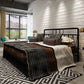 43.3" Tall Bed with Headboard Low Profile Bed with Metal Legs Clearhalo 'Bedroom Furniture' 'Beds' 'furn' 'furn_beds' 'Furniture' 1200x1200_7f519aad-7b4b-4b43-a692-2869f8455a87