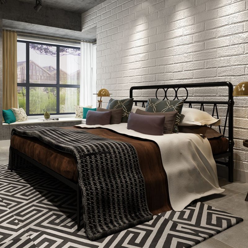 43.3" Tall Bed with Headboard Low Profile Bed with Metal Legs Clearhalo 'Bedroom Furniture' 'Beds' 'furn' 'furn_beds' 'Furniture' 1200x1200_7f519aad-7b4b-4b43-a692-2869f8455a87