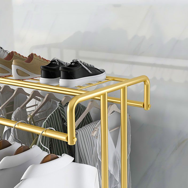 Industriële stijl kapsel rek metallic vrijstaand cut -rack met universeel wiel