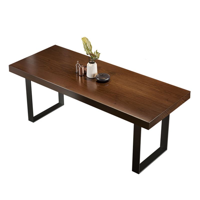 Mobili in legno massiccio marrone con sedie a corno di mucca 1/5/7 PC set di dinette moderna