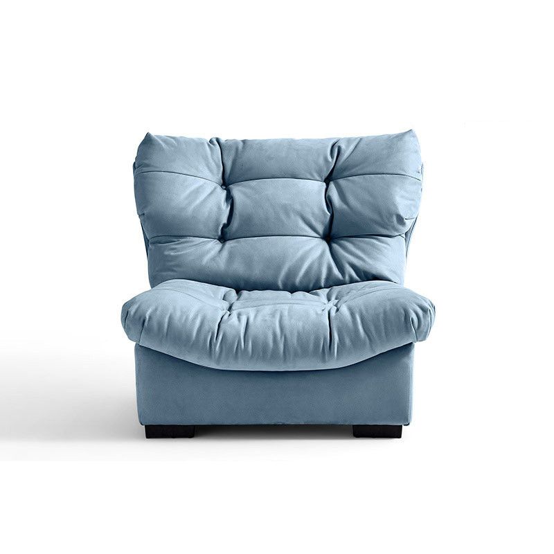 Contemporary Faux Leather Seating Biscuit Back Sofa for Apartment