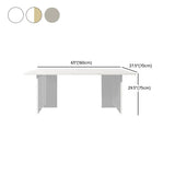 Moderna 1/2/5/7 Piezas Juego de comedor Mesa de comedor de piedra rectangular para café