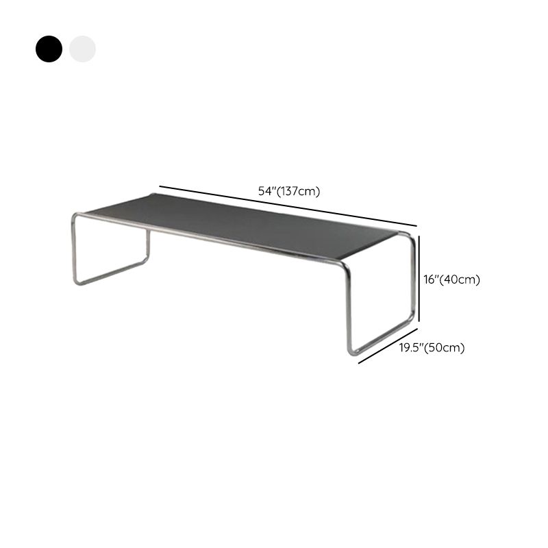 Contemporary Rectangle Solid Wood Coffee Table with Steel Sled Base Clearhalo 'Coffee & Accent Tables' 'Coffee Tables' 'coffee_tables' 'furn' 'furn_coffee_tables' 'Furniture' 'Living Room Furniture' 1200x1200_7f54dd33-661a-4811-bef2-fef5ce1d3667