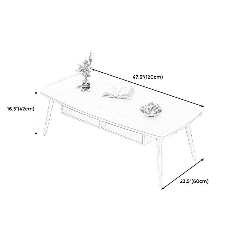 Modern Wooden Rectangular/Geometric Coffee Table with Storage Cocktail Table Clearhalo 'Coffee & Accent Tables' 'Coffee Tables' 'coffee_tables' 'furn' 'furn_coffee_tables' 'Furniture' 'furniture_coffee_tables' 'Living Room Furniture' 1200x1200_7f5500ab-825b-48e2-ad5c-69c2cd73e6c8