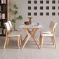 Set di dinette bianca con cornice in legno 1/2/5/7 PC set da pranzo in pietra moderno