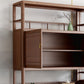 Standard Open Back Bookshelf Wooden Contemporary Bookcase with Doors