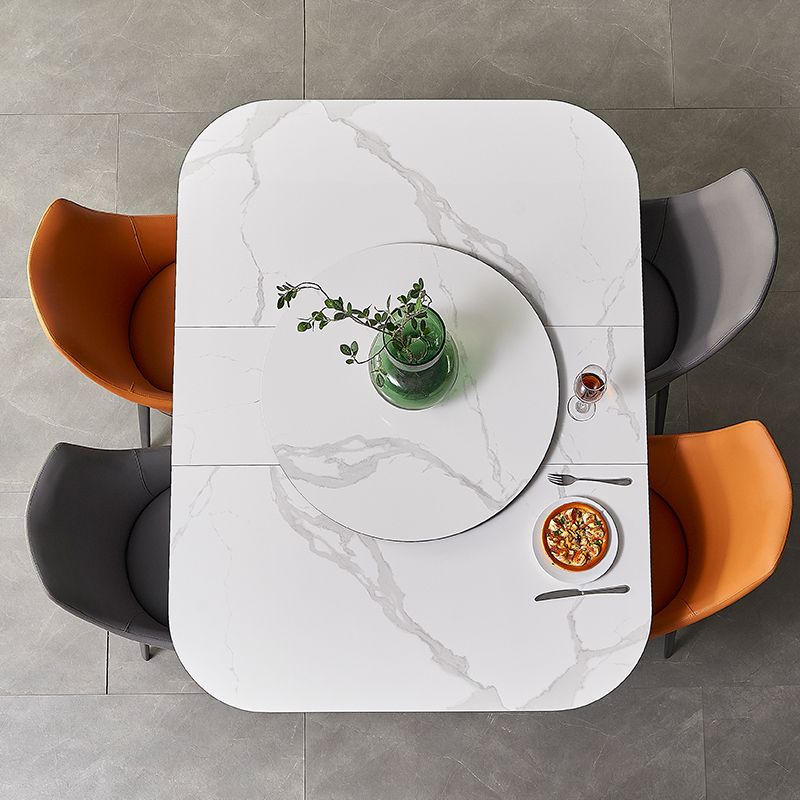 モダンなスタイルの焼結屋ダイニングラウンドテーブルセット1/4/5/7ピースダイニングセット