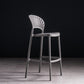 Modern Plastic Barstool Low Back Counter Stool in Matte Finish