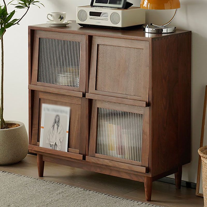 4 Doors Wood Buffet Server 37-inch Height Kitchen Server for Dinning Room Clearhalo 'buffet_sideboard' 'Buffets & Sideboards' 'furn' 'furn_buffet_sideboard' 'Furniture' 'Kitchen & Dining Furniture' 1200x1200_7f5c96dc-ad86-427a-a8ad-223fe1066f87