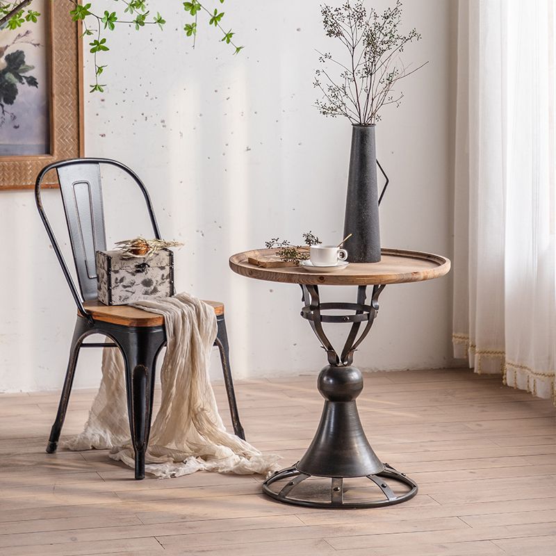 Tavolino in legno rotondo in legno di campagna francese tavolino.