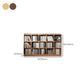 Contemporary Engineered Wood Bookshelf Standard Closed Back with Shelves