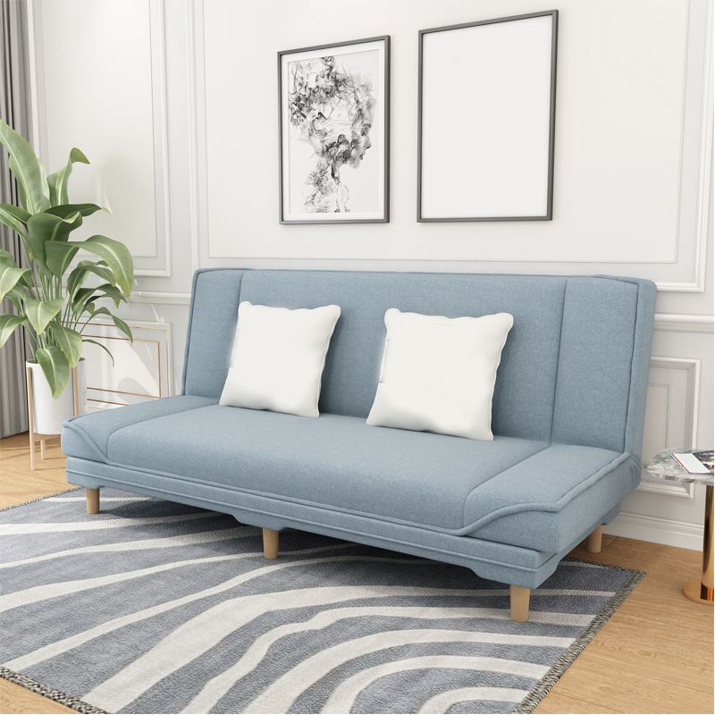 Sofá de durmiente convertible sin brazo de lino de 31.5 "H Contemporáneo