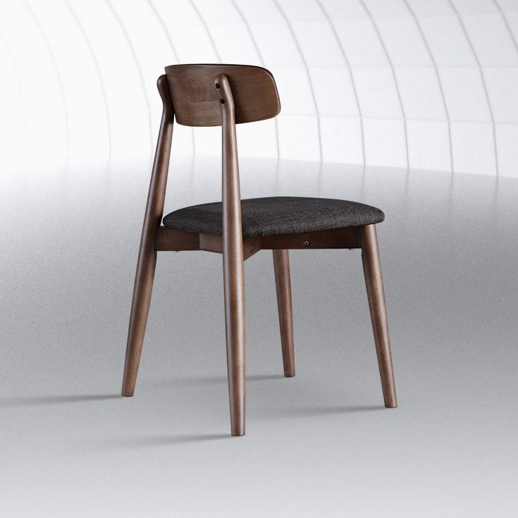 Eigentijdse stijl eetkamerstoel armloze eetkamerstoel met houten benen voor keuken