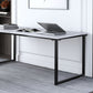 Stone Modern Rectangular Writing Desk Home Office Bureau avec des jambes en métal