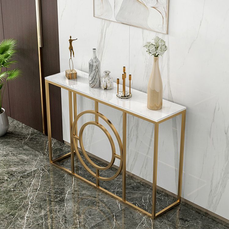 Glam Console Accent Table Antique Finish Rectangle Console Sofa Table