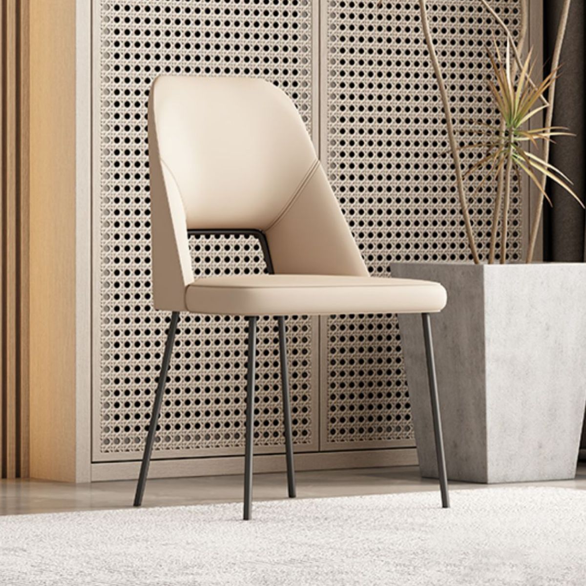 Nordic 1/3/4/6/7 Pieces Dining Set Sintered Stone Rectangle Table with Leather Chairs Clearhalo 'Dining Room Sets' 'Dining Tables & Seating' 'dining_room_set' 'furn' 'furn_dining_room_set' 'Furniture' 'furniture_dining_room_set' 'Kitchen & Dining Furniture' 'kitchen&dining_furn' 'kitchen' 1200x1200_7f617df0-1a90-400d-8a7b-da567548a0bf