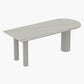 Free Form White Tone Dining Table Contemporary Sintered Stone Table with 3 Legs Clearhalo ' dining_table' 'Dining Tables & Seating' 'Dining Tables' 'furn' 'furn_dining_table' 'Furniture' 'furniture_dining_table' 'Kitchen & Dining Furniture' 'kitchen&dining_furn' 'kitchen' 'kitchen_dining_table' 1200x1200_7f624203-a540-4500-b47a-7df6376a5357