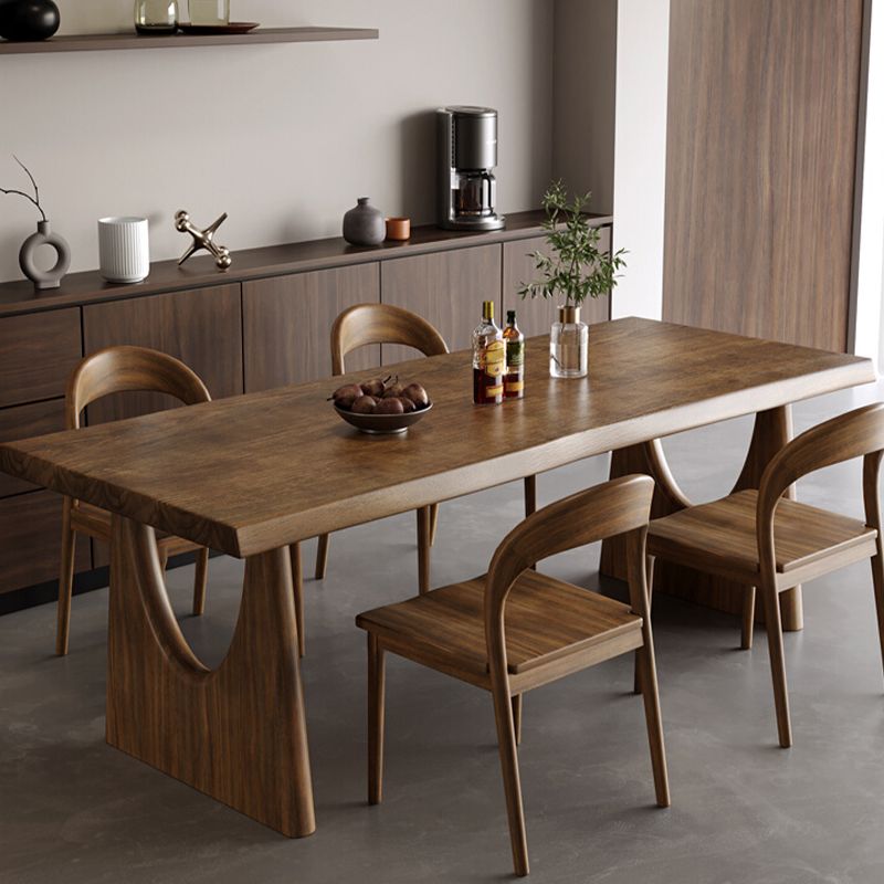 Moderne stijl rechthoekige eettafel massief houten eettafel voor eetkamer