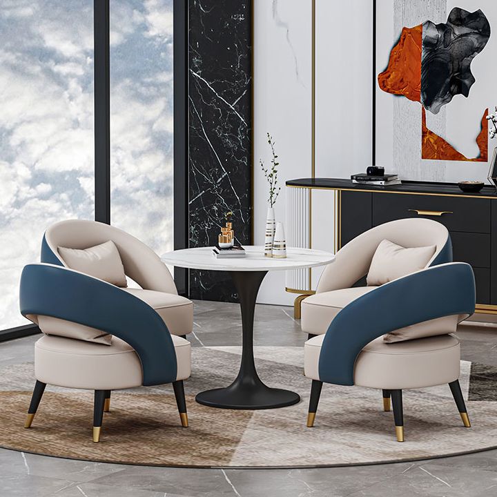 Stone Dining Site Table Contemporary Round Dining Table for Kitchen Home Clearhalo ' dining_table' 'Dining Tables & Seating' 'Dining Tables' 'furn' 'furn_dining_table' 'Furniture' 'furniture_dining_table' 'Kitchen & Dining Furniture' 'kitchen&dining_furn' 'kitchen' 'kitchen_dining_table' 1200x1200_7f632eca-2580-4f10-a60f-c1332e40e7f2