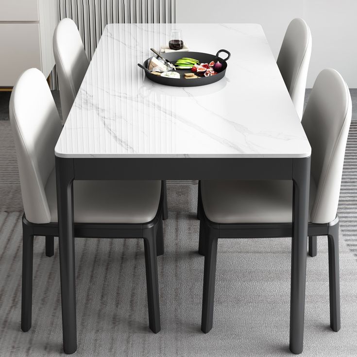 Rectangle Shape Sintered Stone Dining Table Simplicity 4 Legs Table for Dining Room Clearhalo ' dining_table' 'Dining Tables & Seating' 'Dining Tables' 'furn' 'furn_dining_table' 'Furniture' 'furniture_dining_table' 'Kitchen & Dining Furniture' 'kitchen&dining_furn' 'kitchen' 'kitchen_dining_table' 1200x1200_7f63dcf2-ab30-4df6-a27a-b0918d8ed06f