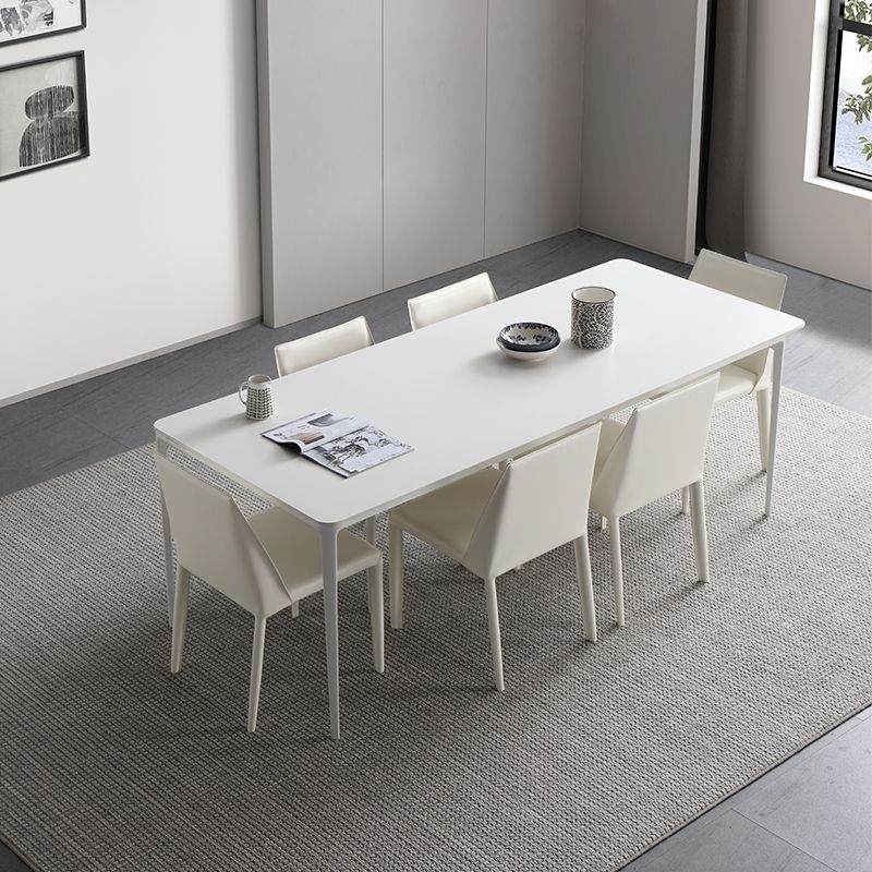 Sintered Stone Dining Table Simple Style 4 Legs Base Table for Dining Room Clearhalo ' dining_table' 'Dining Tables & Seating' 'Dining Tables' 'Furniture' 'furniture_dining_table' 'Kitchen & Dining Furniture' 'kitchen&dining_furn' 'kitchen' 'kitchen_dining_table' 1200x1200_7f694add-a4a2-4af0-a8c3-c92520d8d7aa