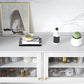 Server a porte di vetro moderno 3 cassetti e 3 mobili porte a buffet