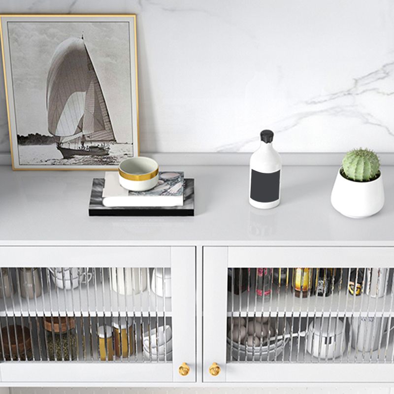 Server a porte di vetro moderno 3 cassetti e 3 mobili porte a buffet