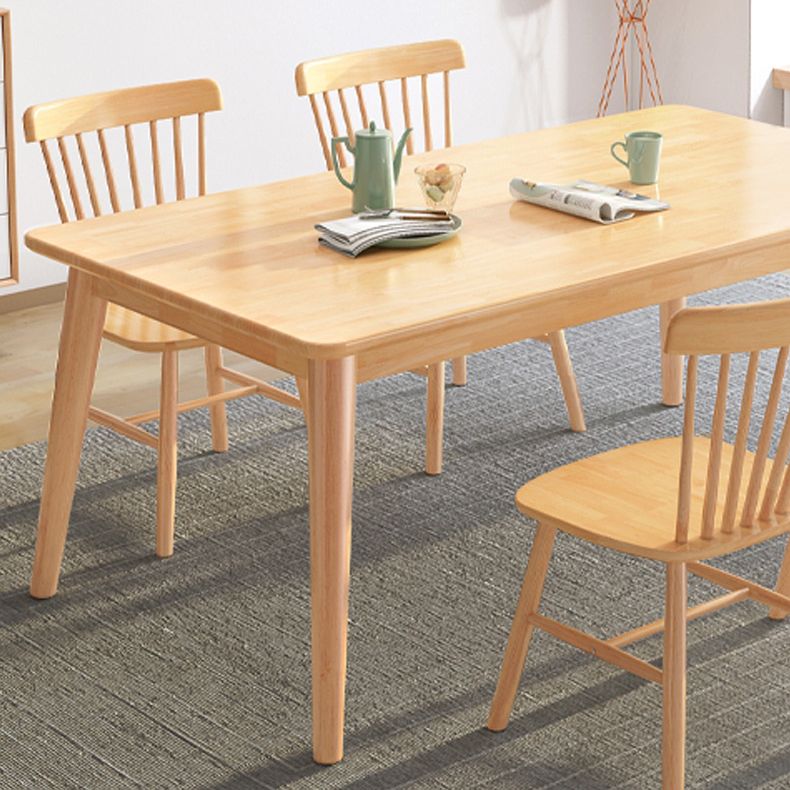 Modern Wood Dining Table Set of 5/7 with Rectangle Table Dining Set with Winsor Chairs Clearhalo 'Dining Room Sets' 'Dining Tables & Seating' 'dining_room_set' 'furn' 'furn_dining_room_set' 'Furniture' 'furniture_dining_room_set' 'Kitchen & Dining Furniture' 'kitchen&dining_furn' 'kitchen' 1200x1200_7f6c4837-5d7d-4caa-aa8c-5125df1be55f