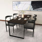 Black Pine Wood Modern Dining Table Set 1/5/7 Pcs Dinette Set for Home Clearhalo 'Dining Room Sets' 'Dining Tables & Seating' 'dining_room_set' 'furn' 'furn_dining_room_set' 'Furniture' 'Kitchen & Dining Furniture' 1200x1200_7f6c67f1-ac30-48aa-a846-2f5617b5a262