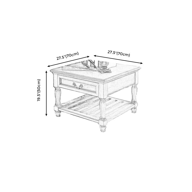 Tavolino in legno di campagna francese tavolino a doppio livello di divano laterale con conservazione
