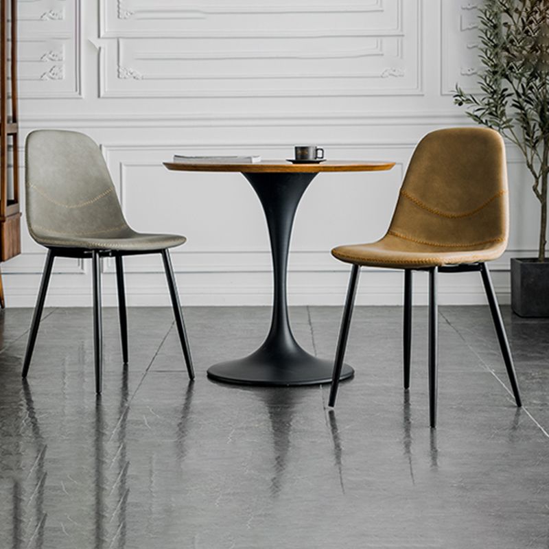 Glam Style Metal Dining Chair Dining Side Armless Chairs for Kitchen Clearhalo ' kitchen&dining_furn' 'Dining Chairs' 'Dining Tables & Seating' 'dining_chair' 'furn' 'furn_dining_chair' 'Furniture' 'furniture_dining_chair' 'Kitchen & Dining Furniture' 'kitchen' 1200x1200_7f6df789-f124-4b66-bb22-d451c82ea0e1