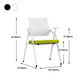 Silla para conferencias con respaldo medio Silla para invitados con base metálica contemporánea