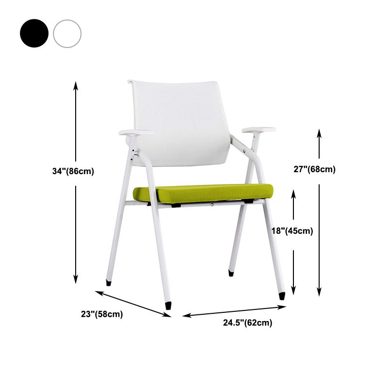 Silla para conferencias con respaldo medio Silla para invitados con base metálica contemporánea