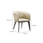 Contemporary Arm Chair Faux Leather Solid Back Dining Room Chair for Home