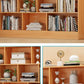 Floor Closed Back Bookshelf Modern Engineered Wood Shelf Bookcase for Home