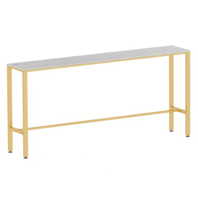 Nordic Glam Style Bar Table 42-inch Height Metal Base Bistro Table for Living Room Clearhalo 'Bar Furniture' 'Bar Tables' 'bar_tables' 'furn' 'furn_bar_tables' 'Furniture' 'furniture_bar_tables' 'Kitchen & Dining Furniture' 1200x1200_7f713ea3-92b2-41ea-bf76-7743ce151c17