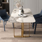 Glam Sintered Stone Gray Dining Table Standard Rectangle Shape Dining Table for Kitchen Clearhalo ' dining_table' 'Dining Tables & Seating' 'Dining Tables' 'furn' 'furn_dining_table' 'Furniture' 'furniture_dining_table' 'Kitchen & Dining Furniture' 'kitchen&dining_furn' 'kitchen' 'kitchen_dining_table' 1200x1200_7f7222fc-5062-4b31-8b3d-0a353ed88ed3