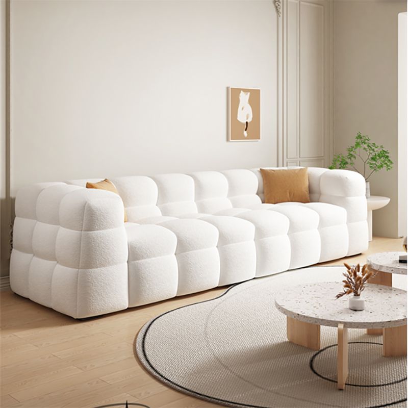Scandinavian Biscuit Back White Tuxedo Arm Living Room Seating Clearhalo 'furn' 'furn_sofas' 'Furniture' 'Living Room Furniture' 'Sofa' 'sofas' 1200x1200_7f7446b6-984f-40eb-bb27-e81aaf7501a1