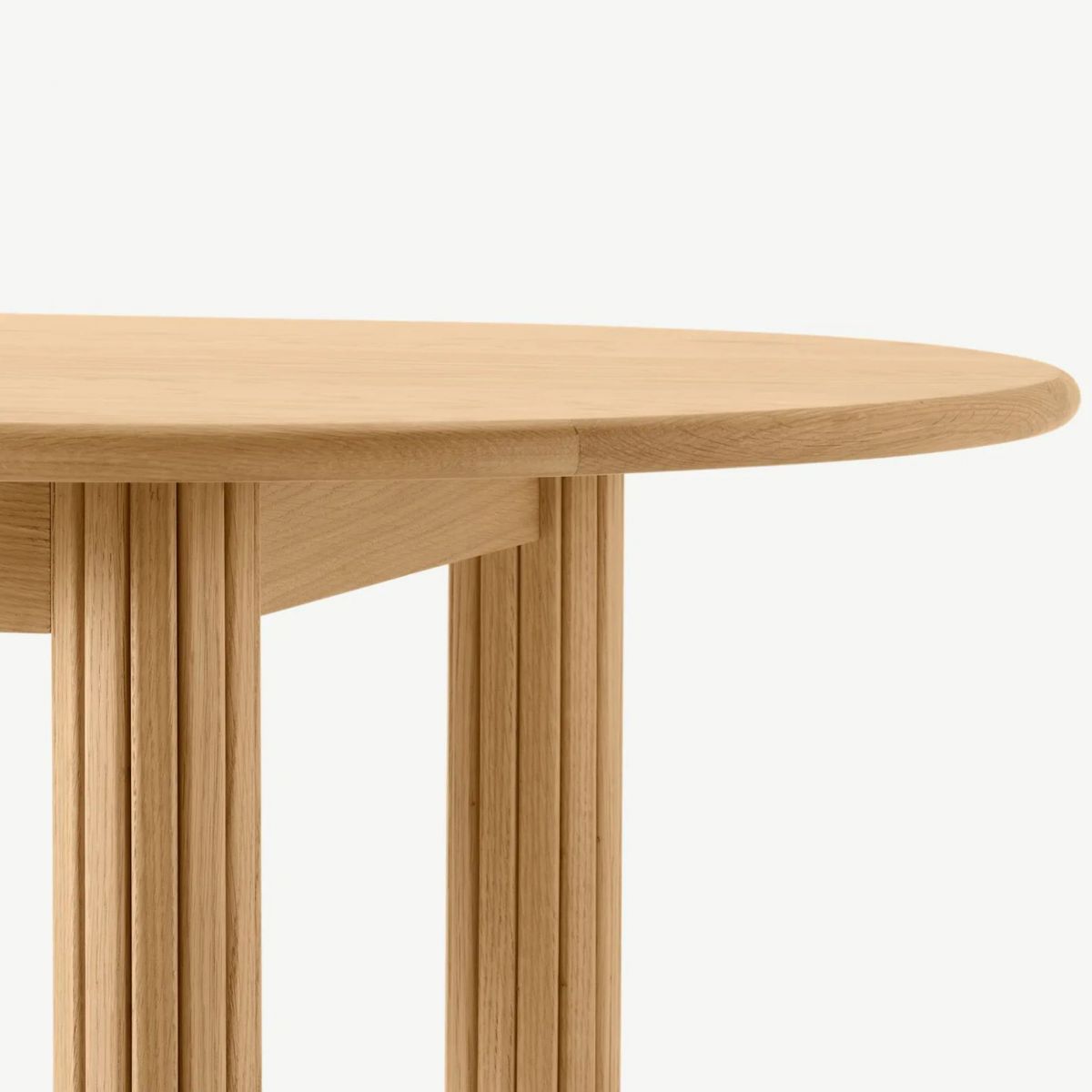 Mesa de comedor ovalada Mesa de comedor de madera maciza con 4 patas para cocina