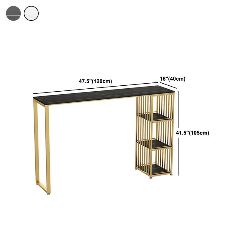 Rechthoek woonkamer pub hoogte eettafel stenen top bistro tafel met opslag