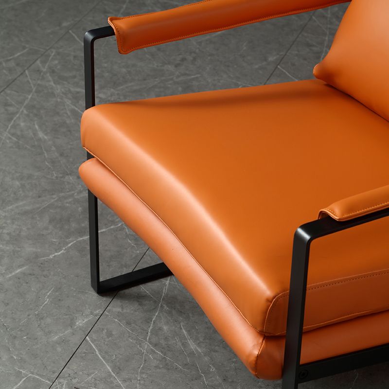 Faux Leather Chair 27.5" L x27.9" W x29.5" H Arms Included Chair Clearhalo 'Accent Chairs' 'accent_chairs' 'Chairs & Seating' 'furn' 'furn_accent_chairs' 'Furniture' 'furniture_accent_chairs' 'Living Room Furniture' 1200x1200_7f7794e4-c29f-4a7e-87ce-8de4ef142082