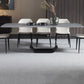 Modern Sintered Stone Top Dining Set Rectangle 1/3/4/6/7 Pieces Dining Room Table Set