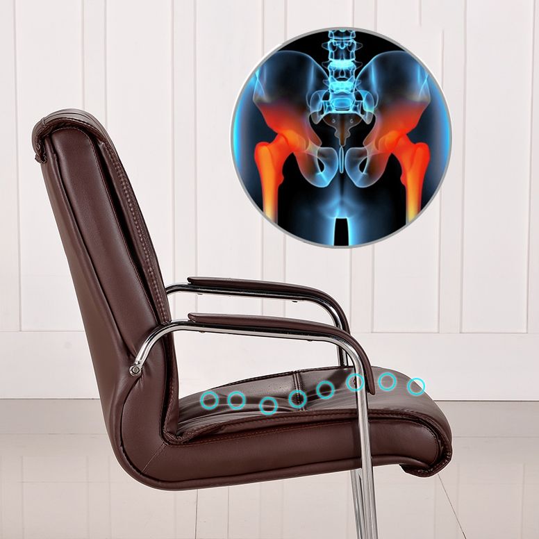 Faux Leather and Chrome Frame Office High Back Computer Chair Clearhalo 'furn' 'furn_office_chair' 'Furniture' 'Office Chairs' 'Office Furniture' 'office_chair' 1200x1200_7f7b3c91-0ff0-4a32-a23b-58fb6c0e9bdf