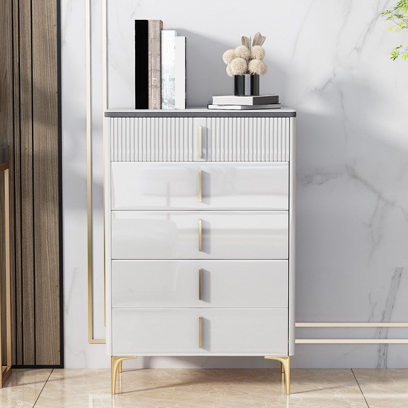 Stone Glam Storage Chest Bedroom White Chest with Metal Legs Clearhalo 'Bedroom Furniture' 'Dressers & Chests' 'dressers_chests' 'furn' 'furn_dressers_chests' 'Furniture' 1200x1200_7f7b75f2-c940-4b53-a101-efc81bd1d267