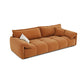 Tufted Loose Back Sofa with Chaise Nordic Pillow Top Arm Sofa in Orange and White Clearhalo 'furn' 'furn_sectionals' 'Furniture' 'Living Room Furniture' 'Sectionals' 1200x1200_7f7c274c-bc59-4fd8-88bf-e2647fb2c603